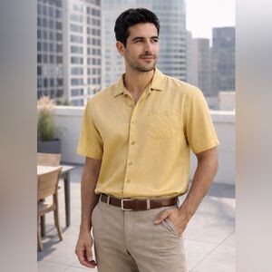 Vintage 100% Silk Men’s Button Front Shirt